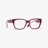 Chanel Square Eyeglasses In Red 