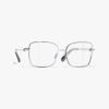 Chanel Square Eyeglasses In Silver 