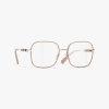 Chanel Square Eyeglasses In Silver & Beige 