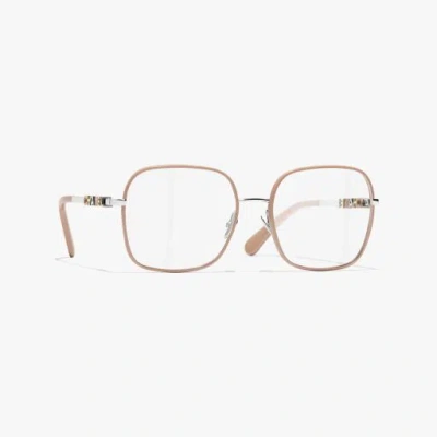 Chanel Square Eyeglasses In Gold