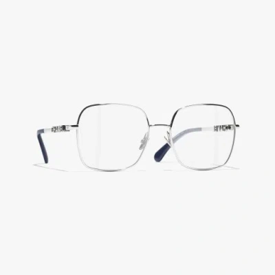 Chanel Square Eyeglasses In Silvery