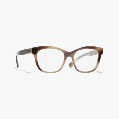 Chanel Square Eyeglasses In Brown