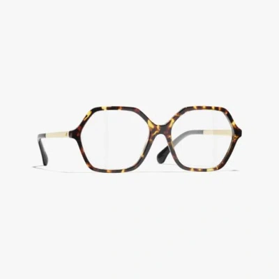 Chanel Square Eyeglasses In Tortoise