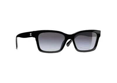 Pre-owned Chanel Square Polarized Sunglasses In Black (5417 C501/s8)