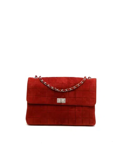 Chanel Square Quilt Mademoiselle Flap Bag In Red
