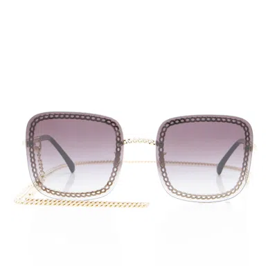 Pre-owned Chanel Square Removable Chain Around Sunglasses In Multi