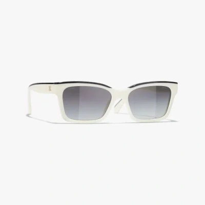 Chanel Square Sunglasses In White