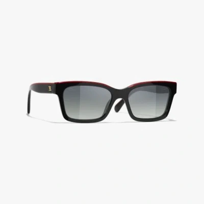 Chanel Square Sunglasses In Black
