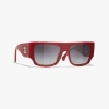 Chanel Square Sunglasses In Red