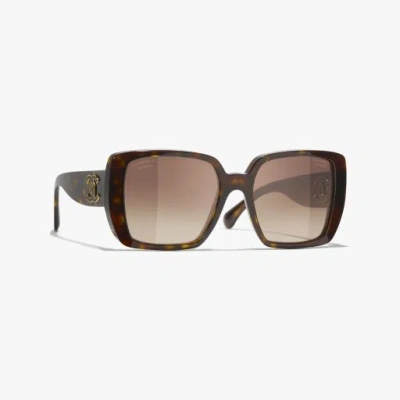 Chanel Square Sunglasses In Brown
