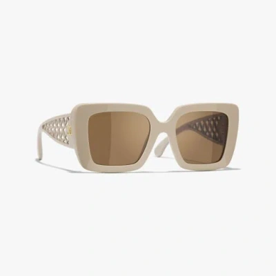 Chanel Square Sunglasses In Brown