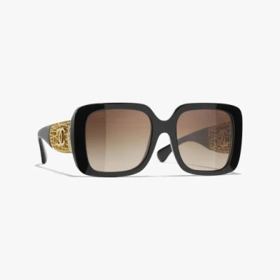 Chanel Square Sunglasses In Brown