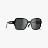 Chanel Square Sunglasses In Black 