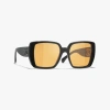 Chanel Square Sunglasses In Black 