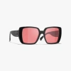 Chanel Square Sunglasses In Black 