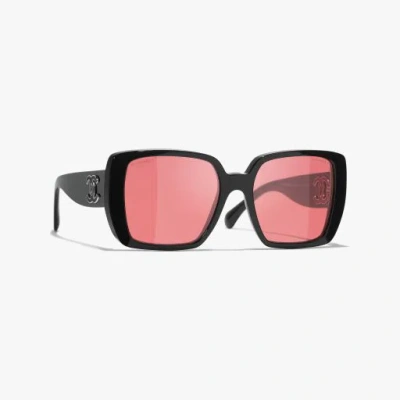 Chanel Square Sunglasses In Black