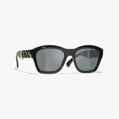 Chanel Square Sunglasses In Black