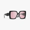 Chanel Square Sunglasses In Black