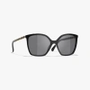 Chanel Square Sunglasses In Black