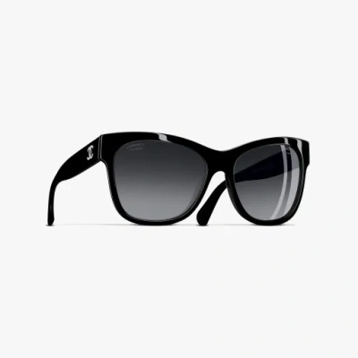 Chanel Square Sunglasses In Black