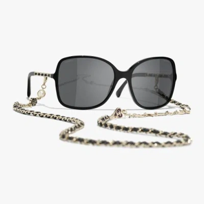 Chanel Square Sunglasses In Black