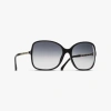 Chanel Square Sunglasses In Black