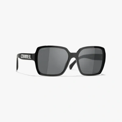 Chanel Square Sunglasses In Black