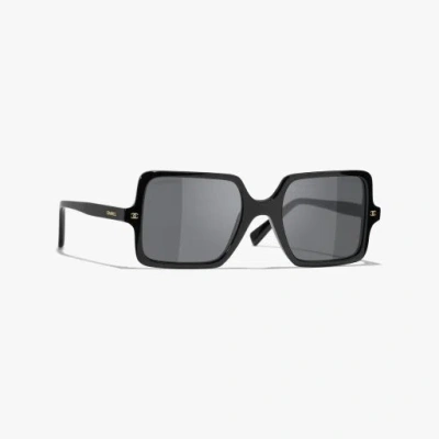 Chanel Square Sunglasses In Black