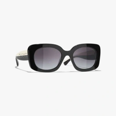 Chanel Square Sunglasses In Black