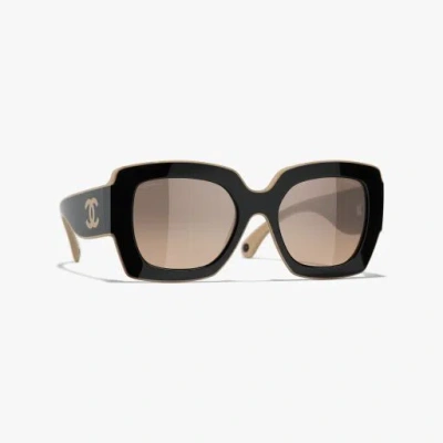 Chanel Square Sunglasses In Black