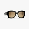 Chanel Square Sunglasses In Black & White 