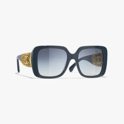 Chanel Square Sunglasses In Blue