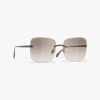 Chanel Square Sunglasses In Brown 