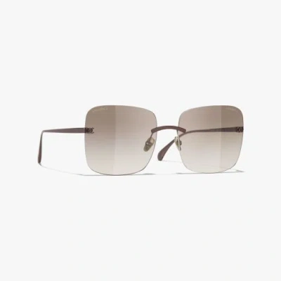 Chanel Square Sunglasses In Neutral