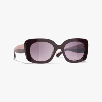 Chanel Square Sunglasses In Purple