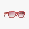 Chanel Square Sunglasses In Coral 