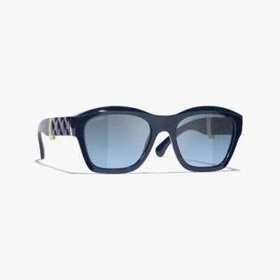 Chanel Square Sunglasses In Blue