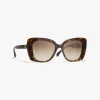 Chanel Square Sunglasses In Dark Tortoise 