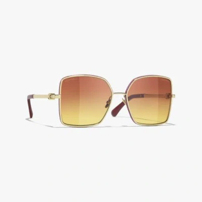 Chanel Square Sunglasses In Brown