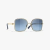 Chanel Square Sunglasses In Gold 