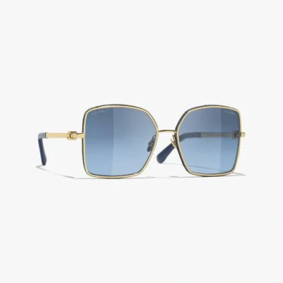 Chanel Square Sunglasses In Blue