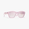 Chanel Square Sunglasses In Pale Pink 
