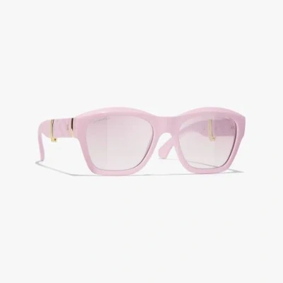 Chanel Square Sunglasses In Pink