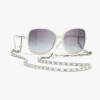 Chanel Square Sunglasses In White 