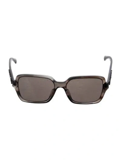 Pre-owned Chanel Square Tinted Sunglasses In Grey