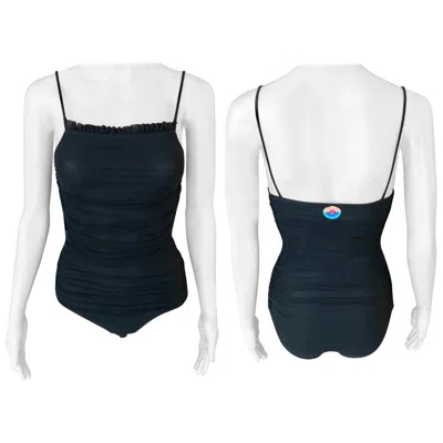 Pre-owned Chanel S/s 2001 Semi-sheer Mesh Black Bodysuit