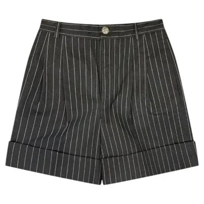 Pre-owned Chanel Ss 2015  & Karl Lagerfeld 2015 Long Runway Shorts In Black