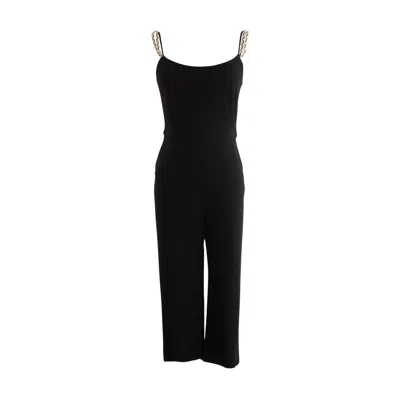 Pre-owned Chanel S/s 2019 Black Pearl Straps Runway 19s 19p Romper Jumpsuit