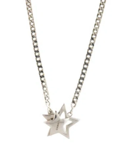 Pre-owned Chanel Star Toggle Chain Link Necklace, 15" In Multi