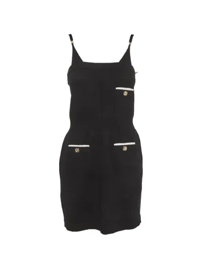 Pre-owned Chanel Strappy Knit Dress In Black